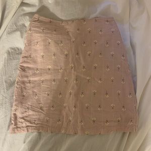 RARE!! Brandy Melville pink & white flower skirt